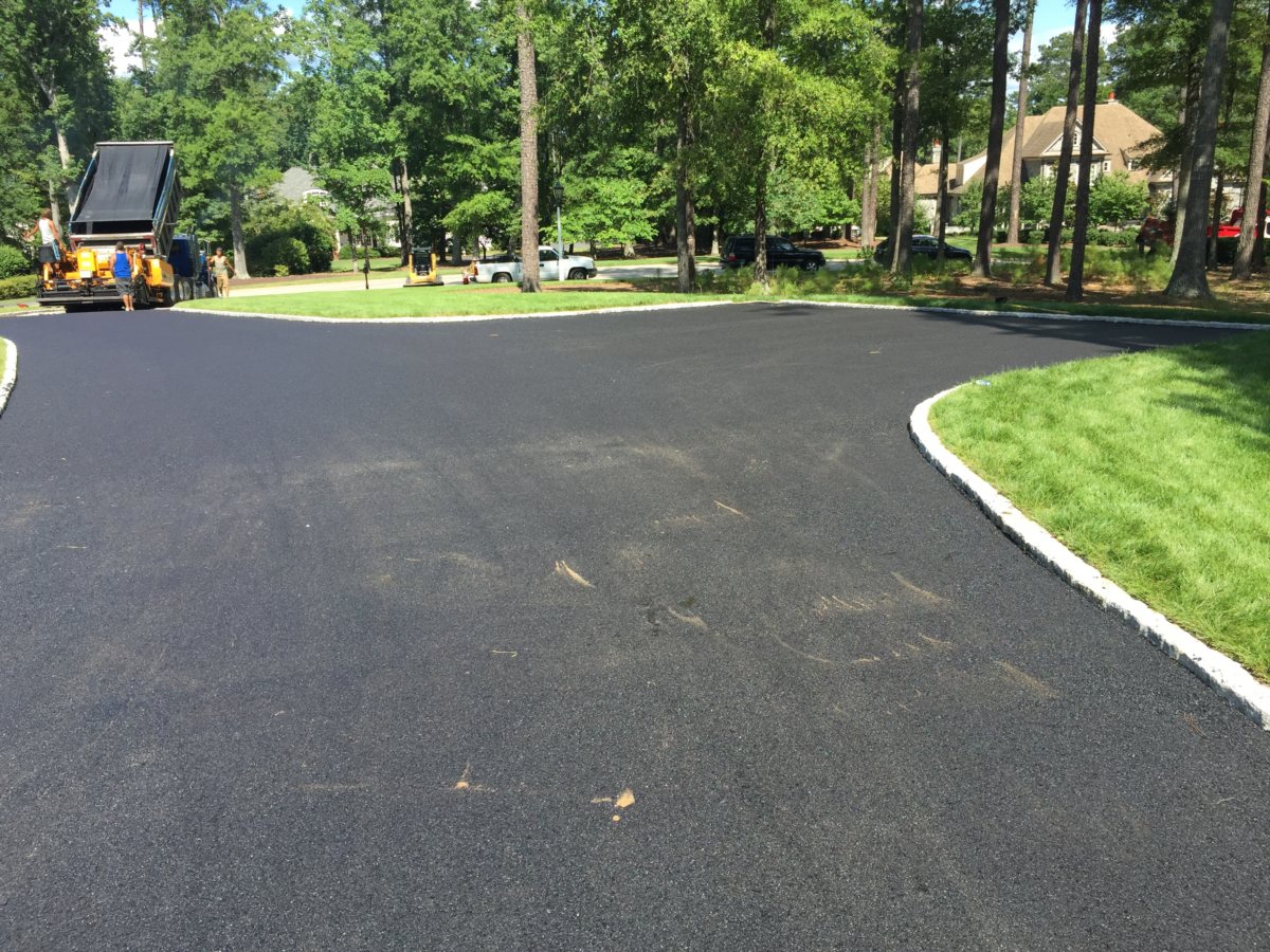 Large estate circular driveway paving in Chesterfield by J. Worden and Sons
